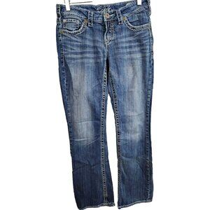 Silver Jeans Womens Aiko Bootcut Jeans Size 29 Blue Mid Rise Medium Wash Denim